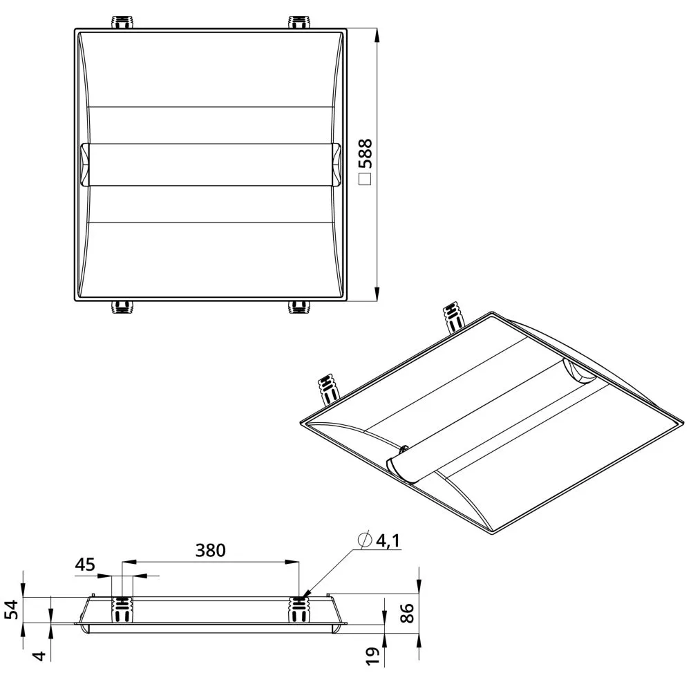 Griliato Ref duo 40 IP30 CRI90 5000К