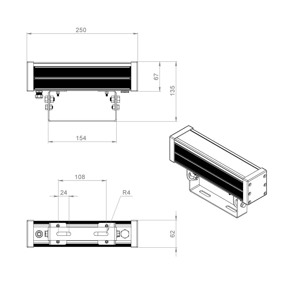 Project 20 C 250мм CRI80 4000К 50°