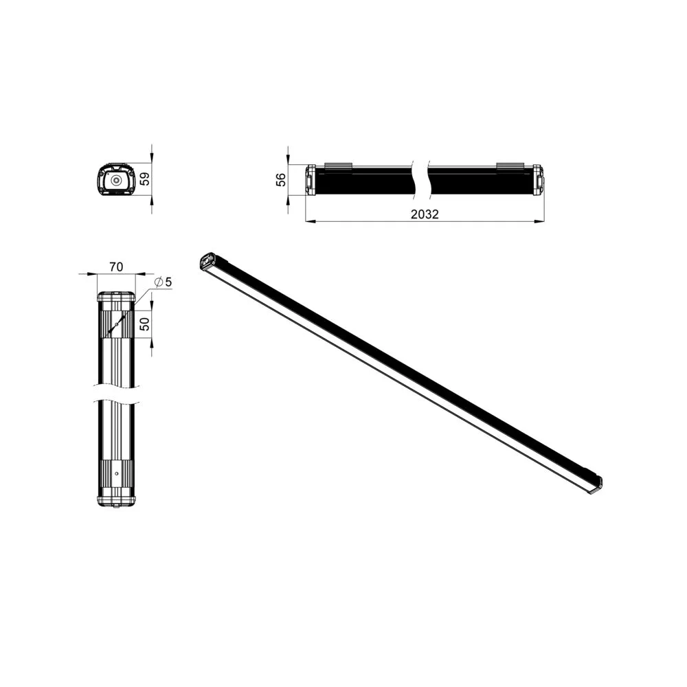 Promline Compact 150 2000мм CRI70 3000К Микропризма