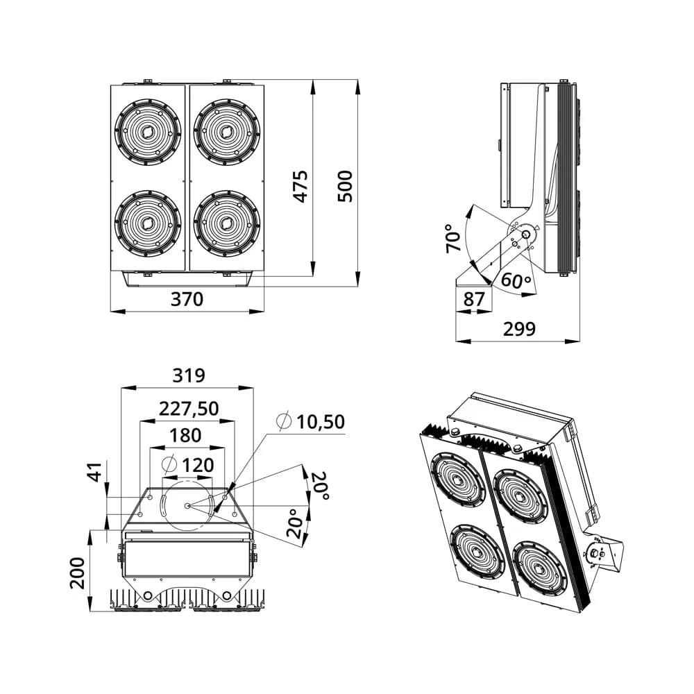 Plaza D 500 Box CRI70 5000К 90°