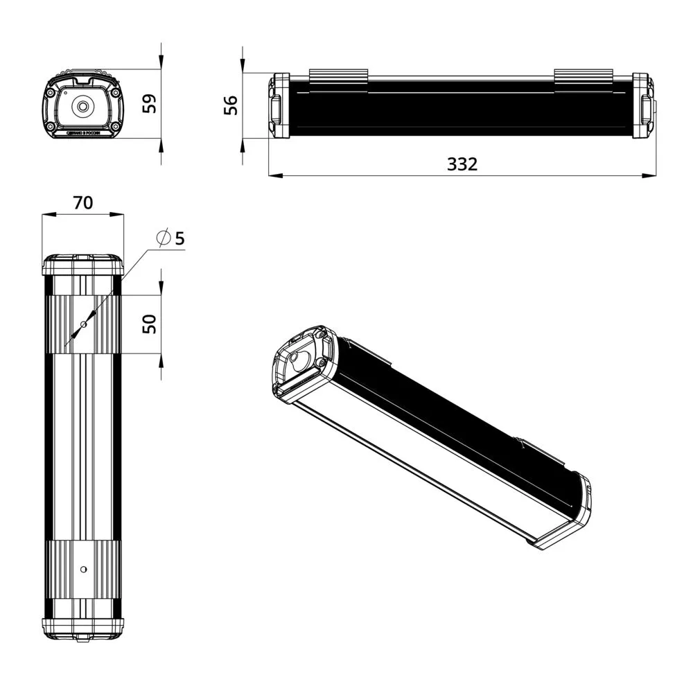 Promline Compact 15 300мм CRI70 5000К Микропризма