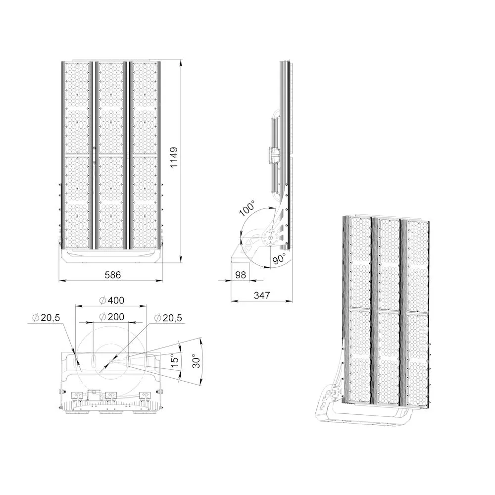 Plaza 1500 L V CRI90 5700К 12°