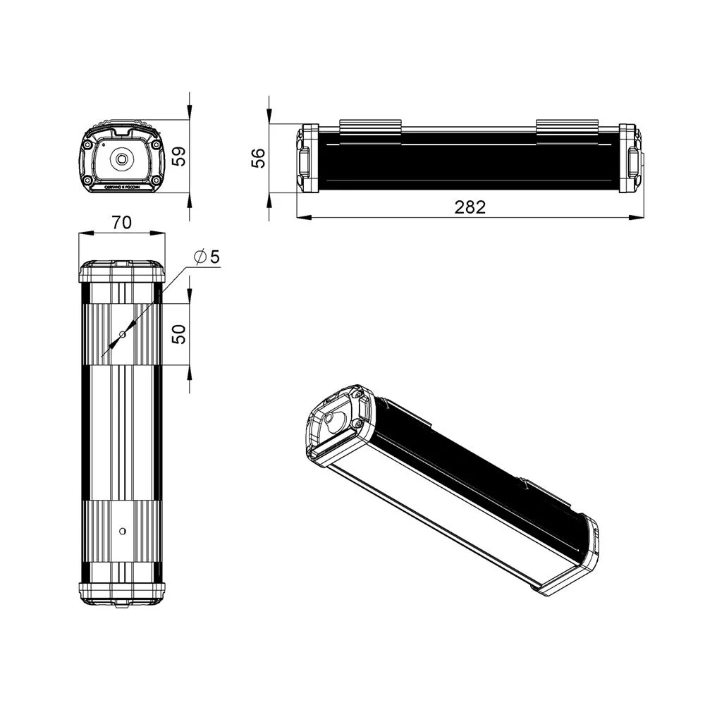 Promline Compact 10 250мм CRI70 5000К Микропризма