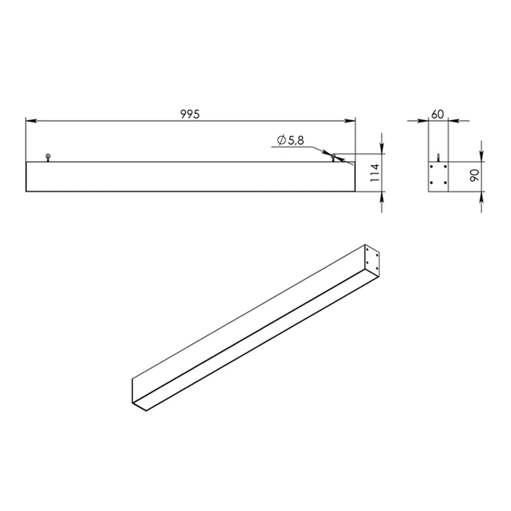Style 40 1000мм M CRI80 4000К Опал