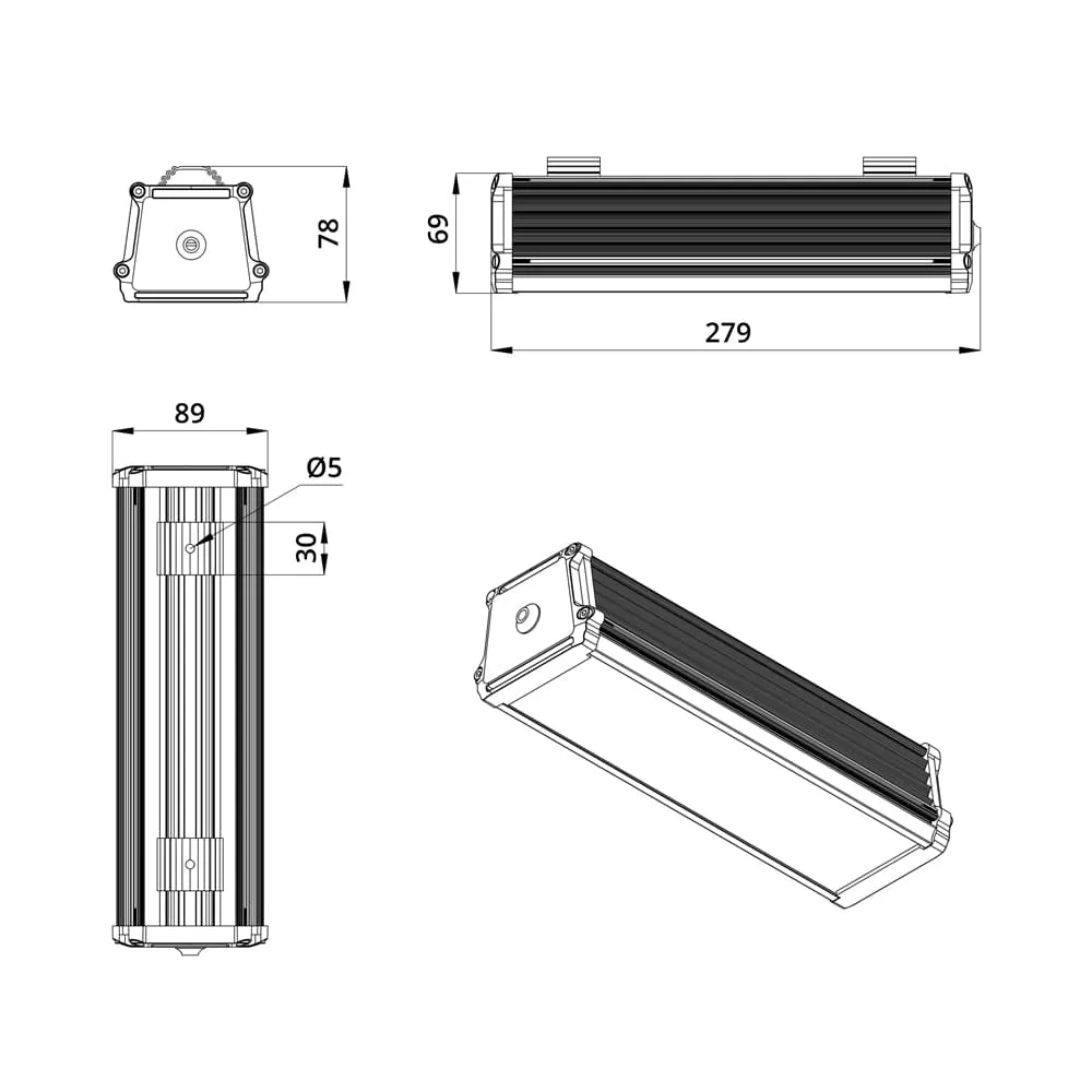 Promline 10 250мм CRI70 5000К Прозрачный