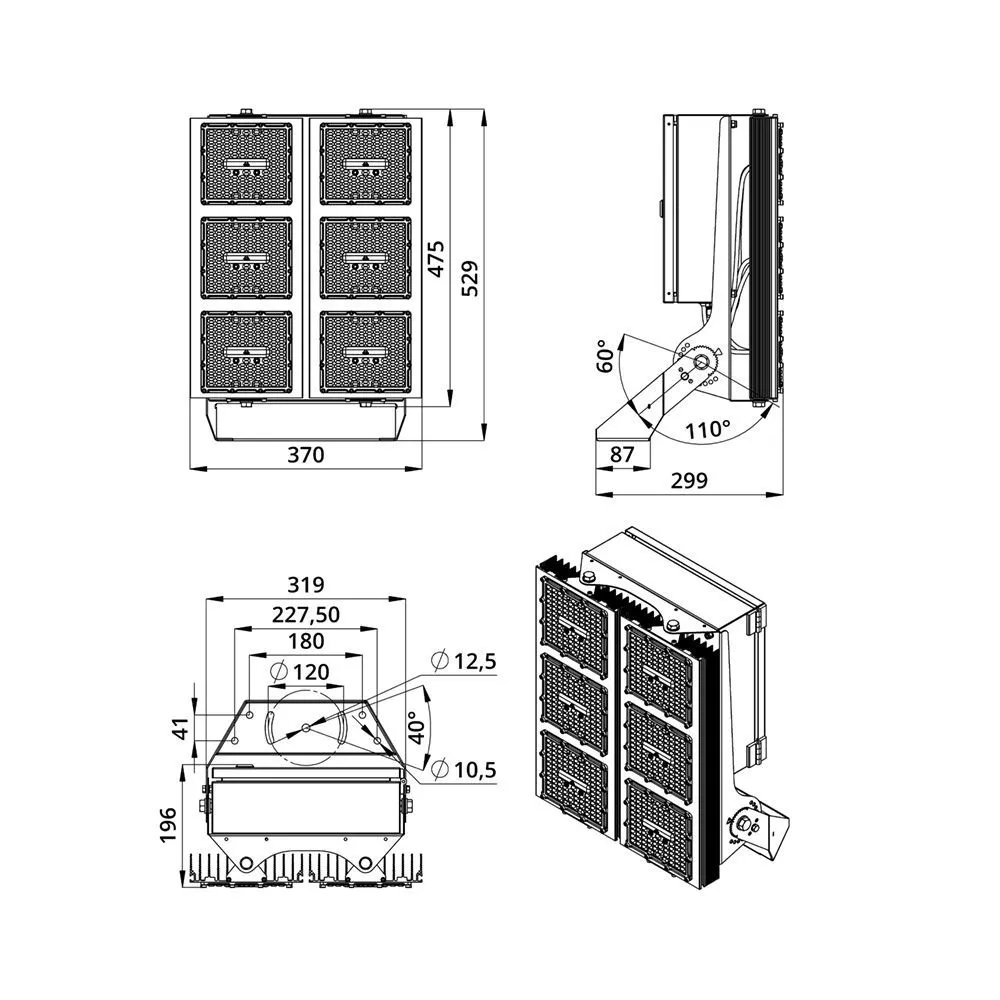 Plaza S 500 Box CRI70 4000К 155х70°