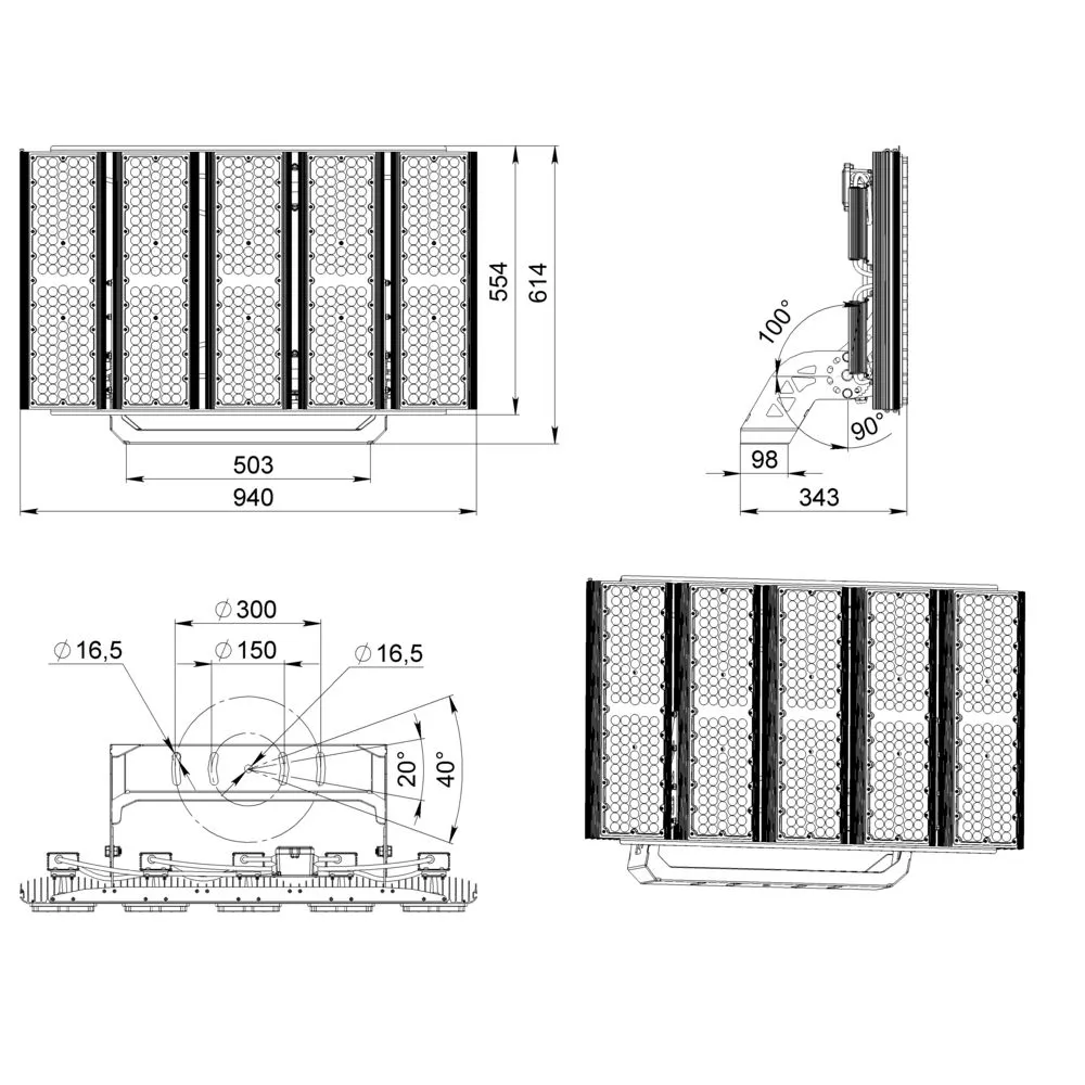 Plaza 2000 L V CRI70 3000К 30° OD
