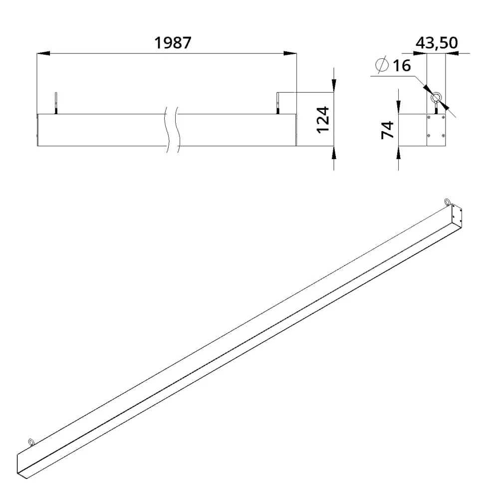 Style 80 2000мм S CRI80 4000К Опал