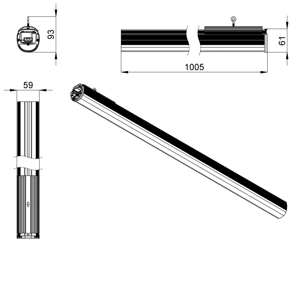 Promline Optima SL 25 1000мм (25Вт/м) MAX CRI80 3000К Опал