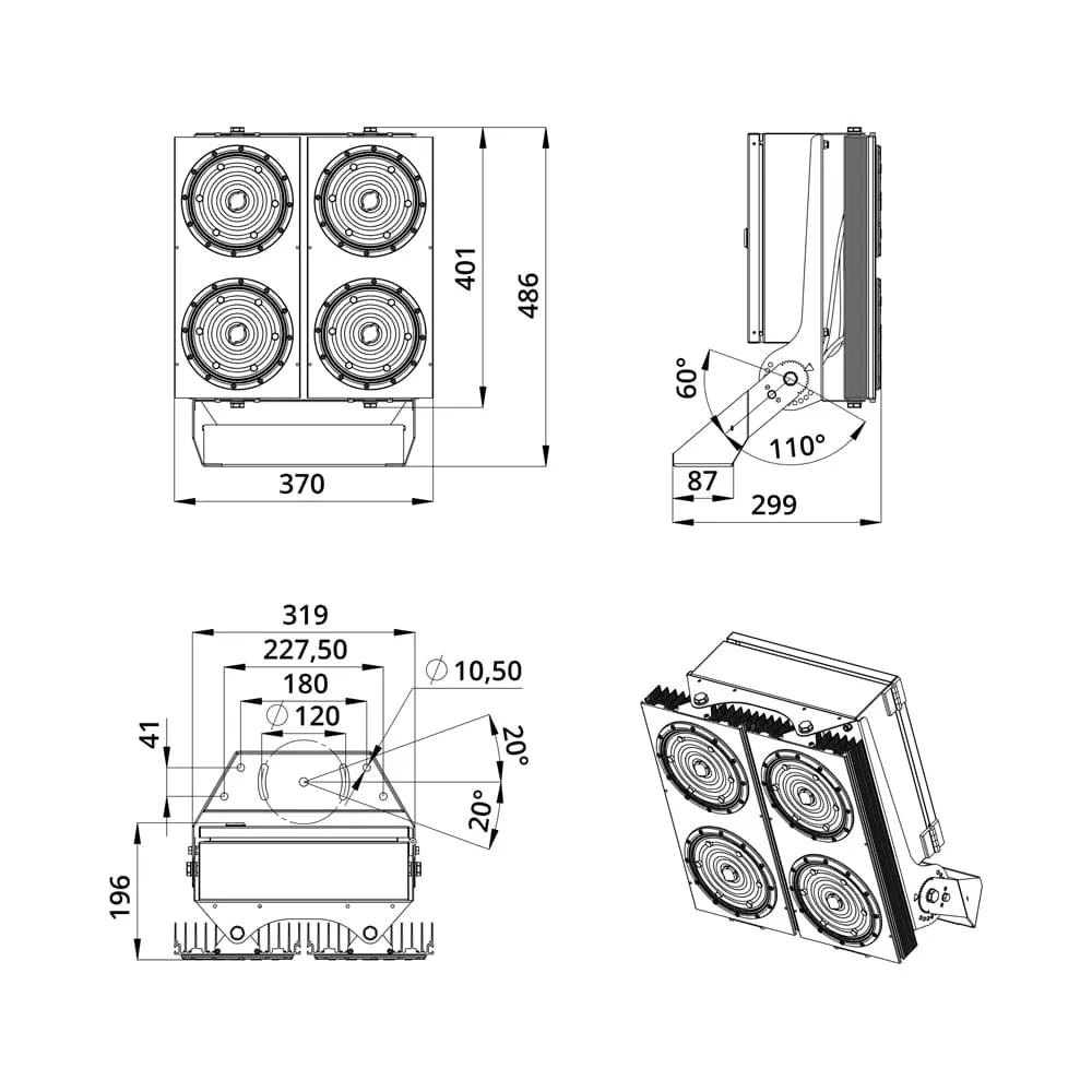 Plaza D 400 Box CRI70 4000К 60°