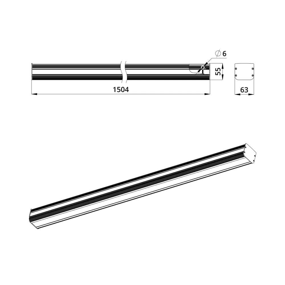 Marktline 30 1500мм IP30 CRI80 4000К Опал
