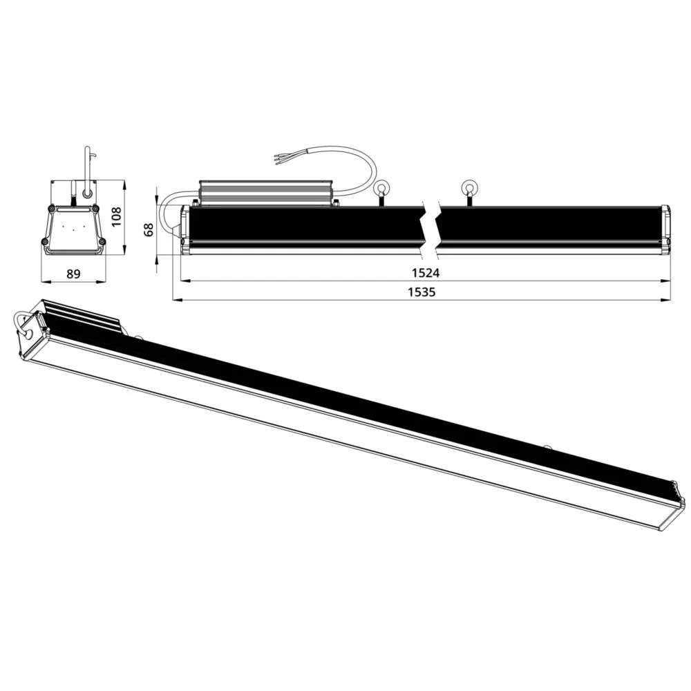 Promline   120 Optic 1500мм CRI70 3000К 30х50°