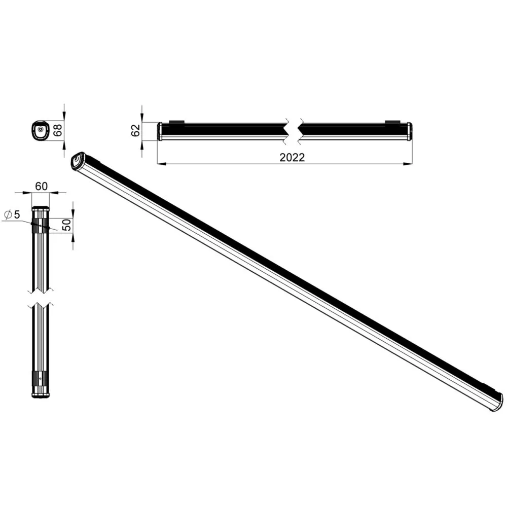 Promline Optima 50 2000мм MAX CRI70 3000К Опал