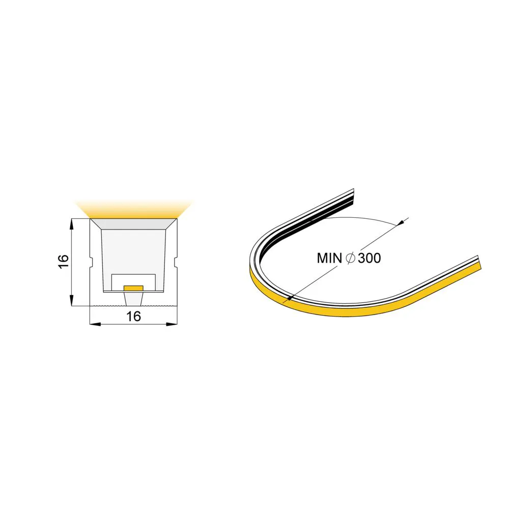 Kant 1616 Прямое свечение 70 10м 24В DC CRI90 5000К