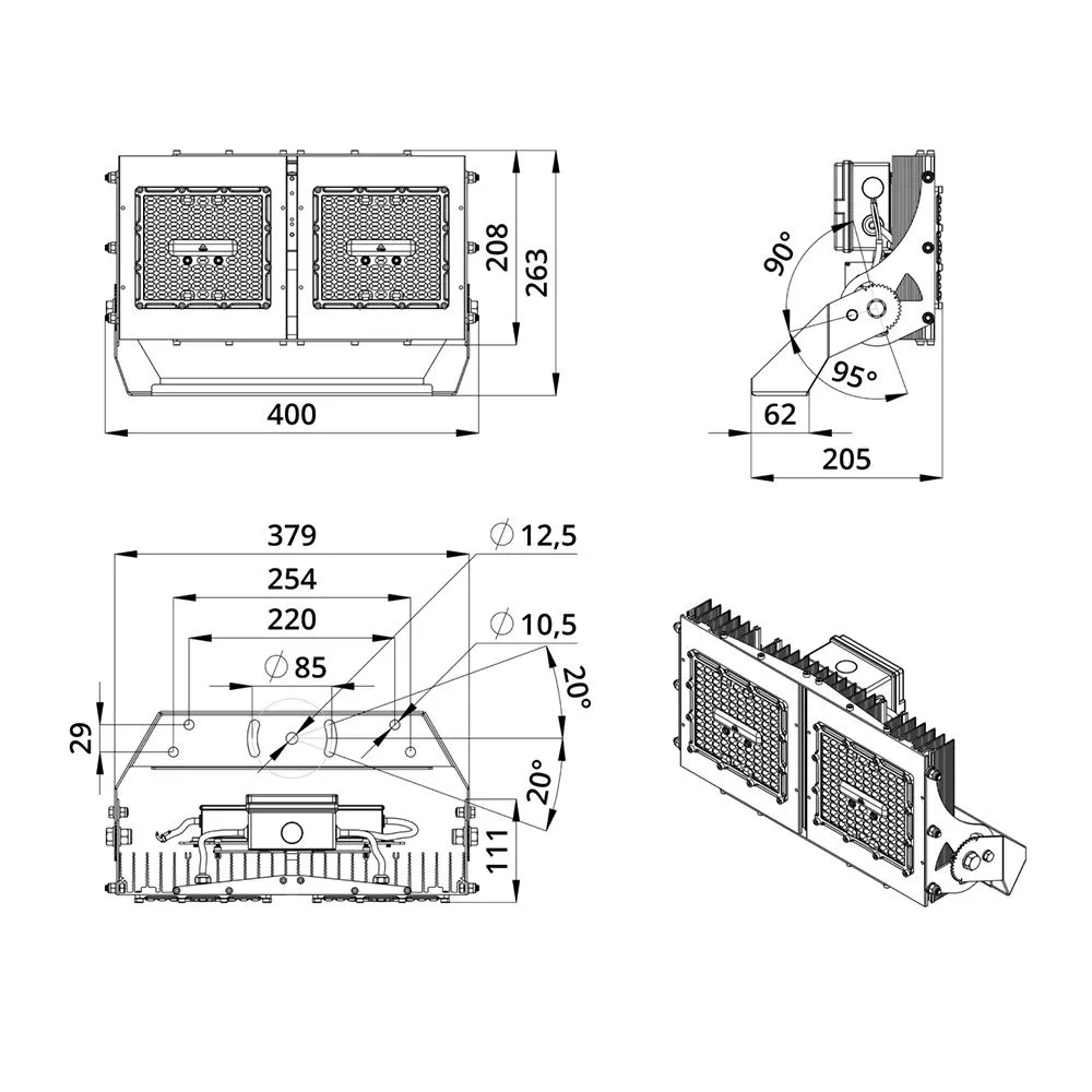 Project SVO 200 CRI70 4000К 155х70°
