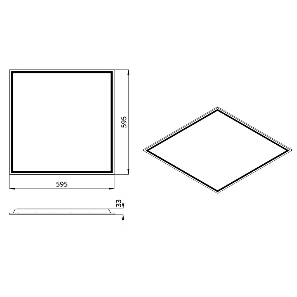 Office Comfort S 30 IP40 CRI80 5000К Опал 595х595х33мм