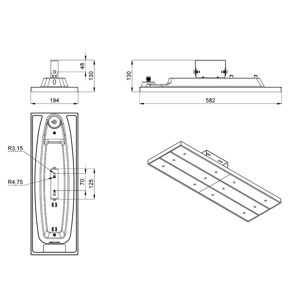Markt Plan 38 MAX CRI80 5000К 150х95° Поворотный кронштейн