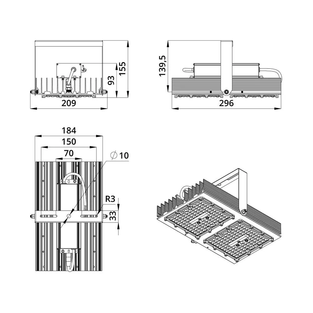 Project SVO 120 CRI70 4000К 155х70°