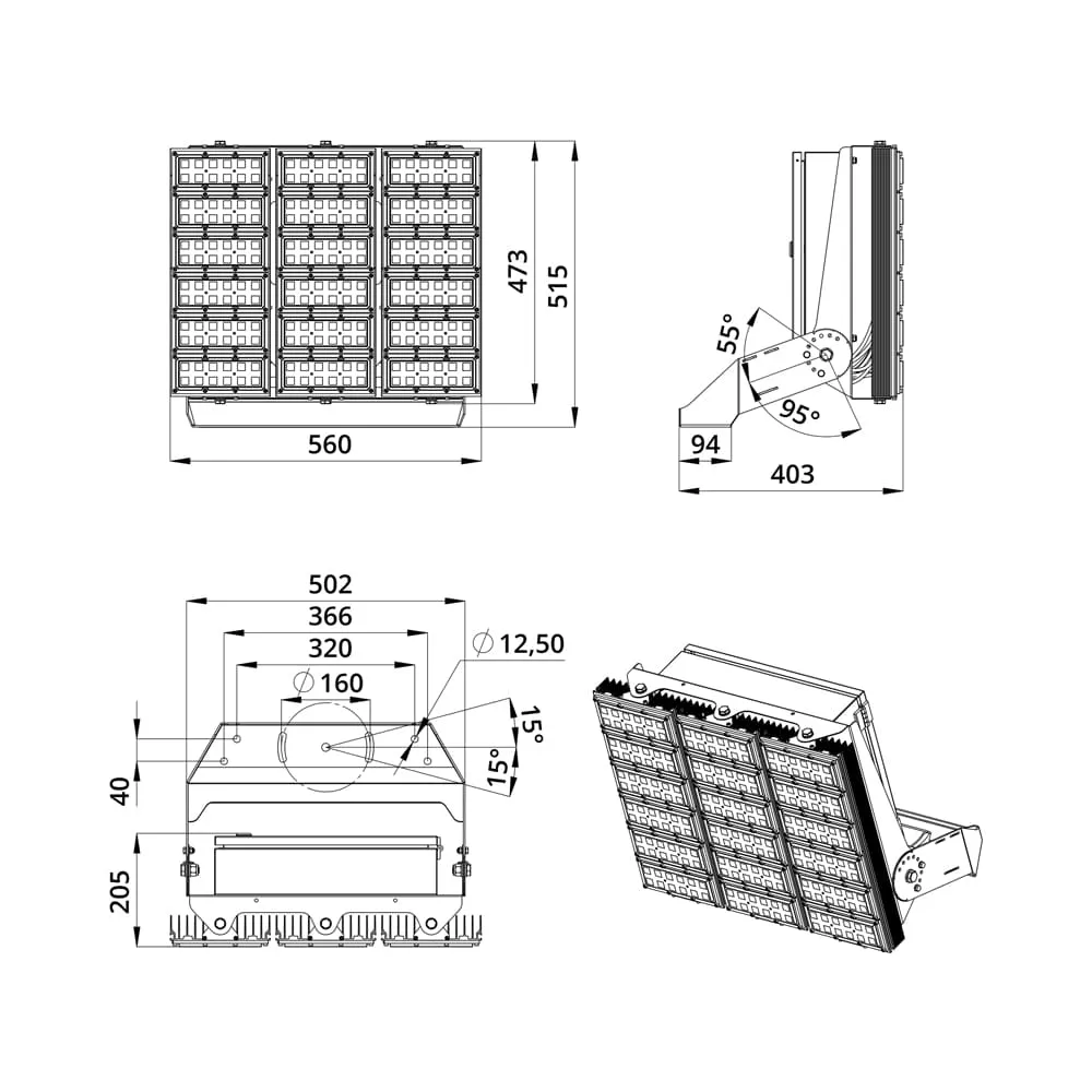 Plaza S 750 Box CRI70 3000К 90°