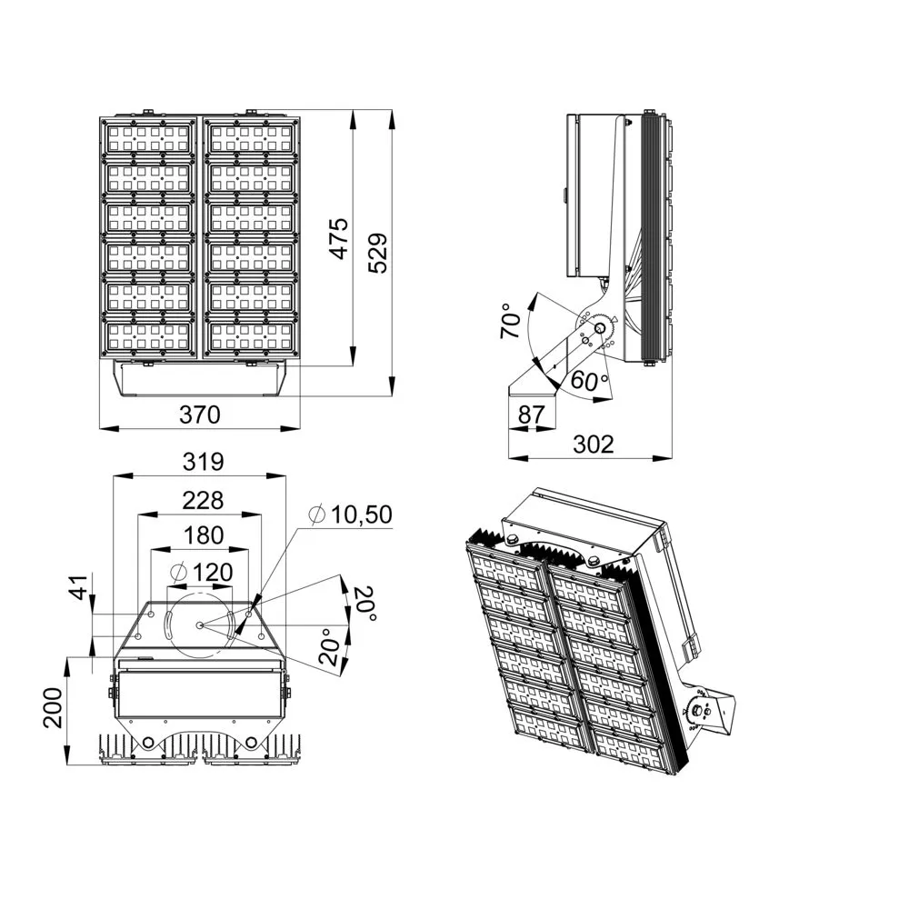 Plaza S 500 Box CRI70 5000К 12°