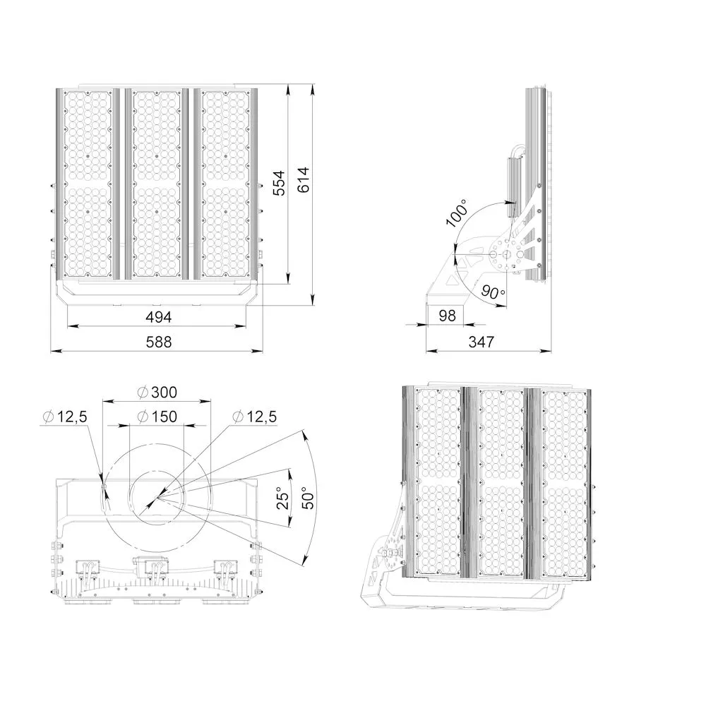 Plaza 750 L V CRI95 5700К 75х50°