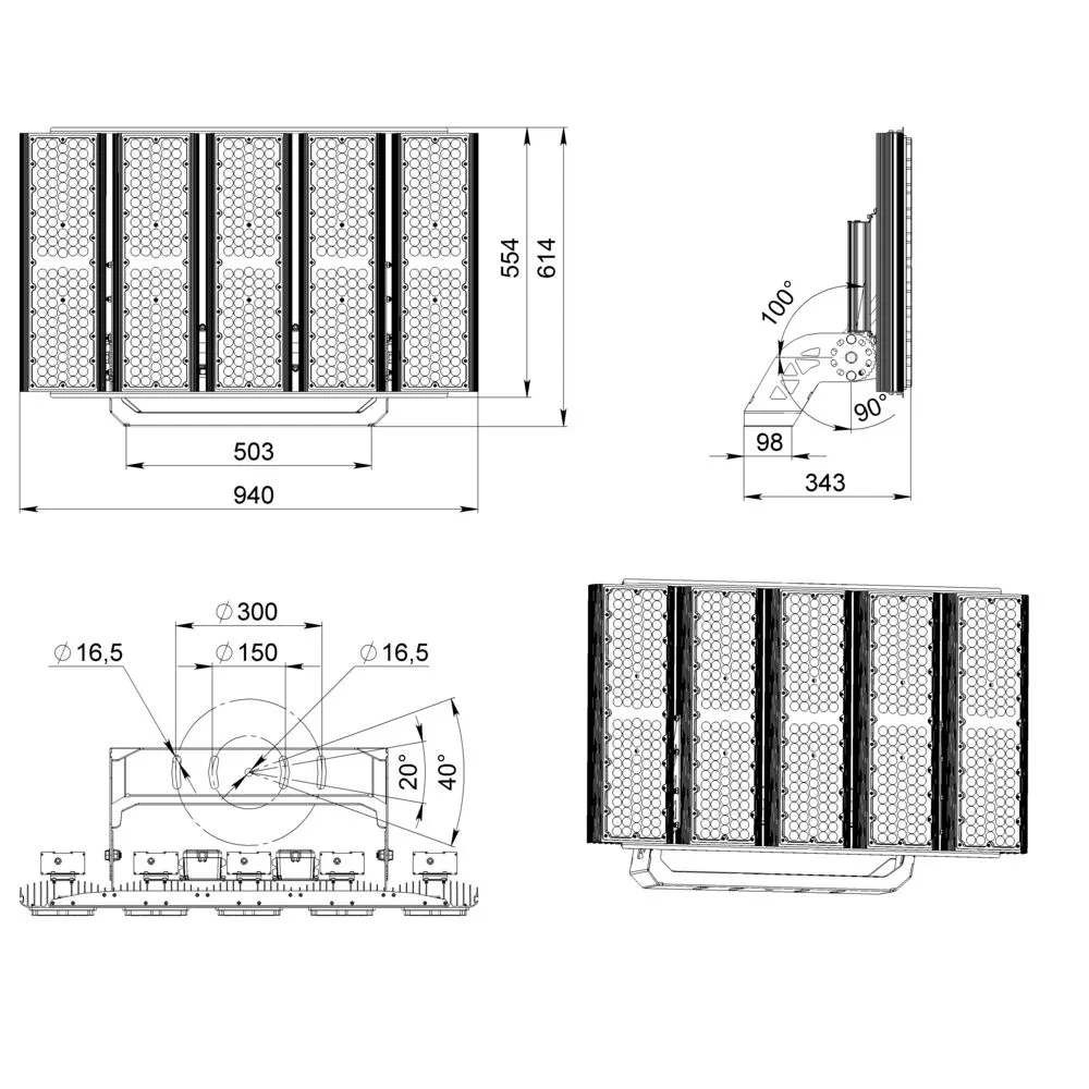 Plaza 1660 L V CRI70 3000К 12° OD