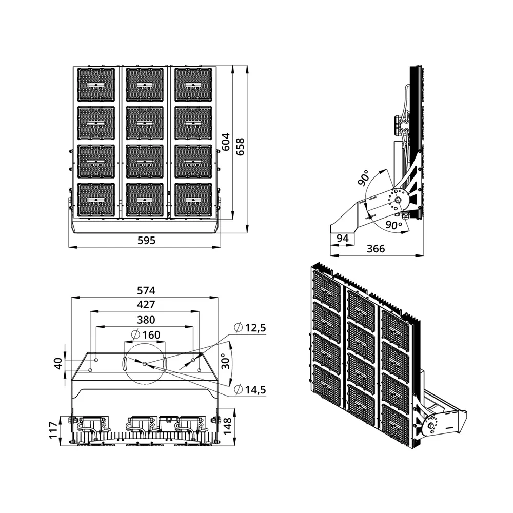 Plaza S 1000 CRI70 3000К 155х70°