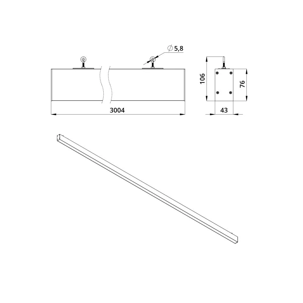 Style 90 3000мм S CRI80 4000К Опал
