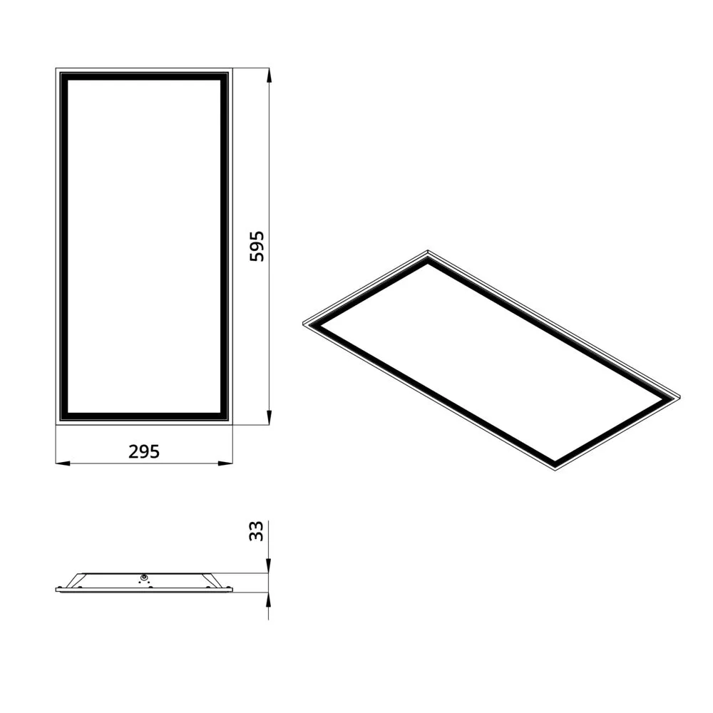 Office Comfort S 23 IP40 CRI90 5000К Опал 595х295х33мм