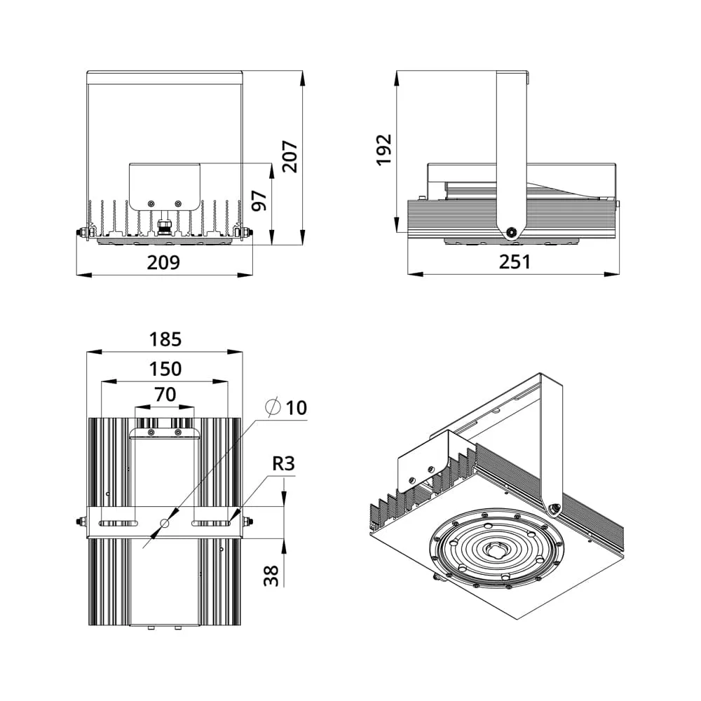 Project DMA 150 CRI70 3000К 120°