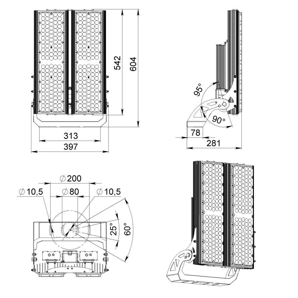 Plaza 660 L V CRI70 4000К 75х50°