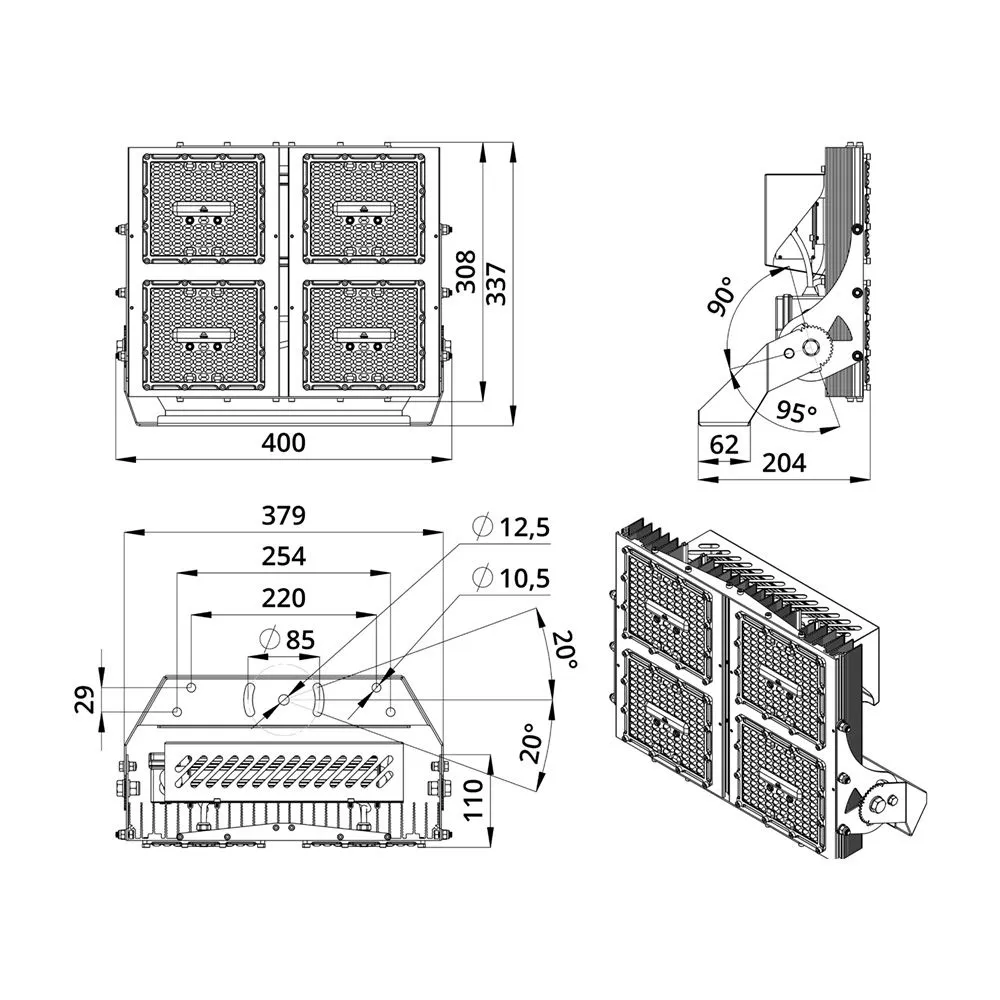Project SVO 300 CRI70 4000К 155х70°