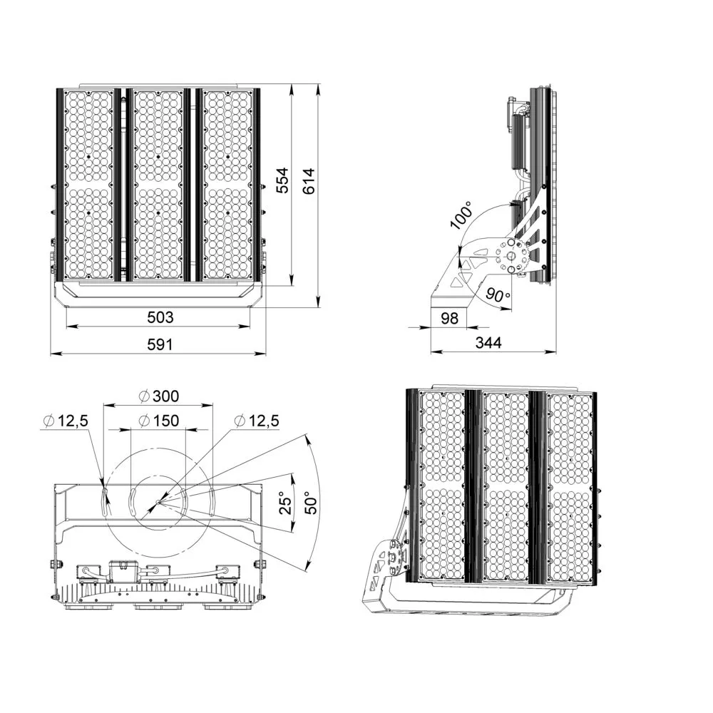 Plaza 1200 L V CRI70 5000К 85° OD
