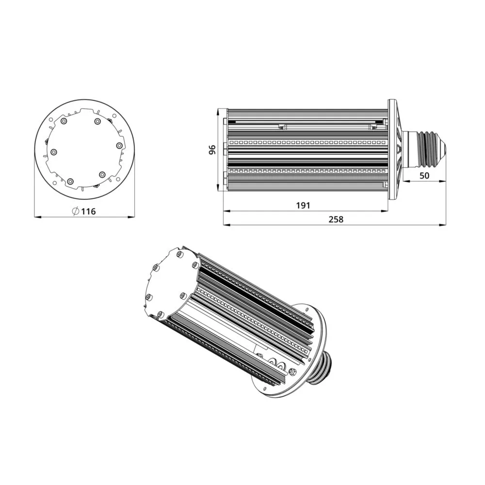 Лампа КС Е40-С 60 SMD 4000К
