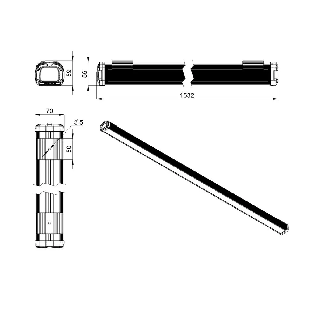 Promline Compact 40 1500мм CRI70 3000К Опал