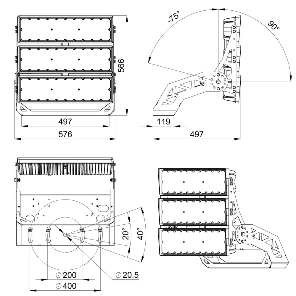 Plaza Pro 1200 DALI CRI95 5700К 85°