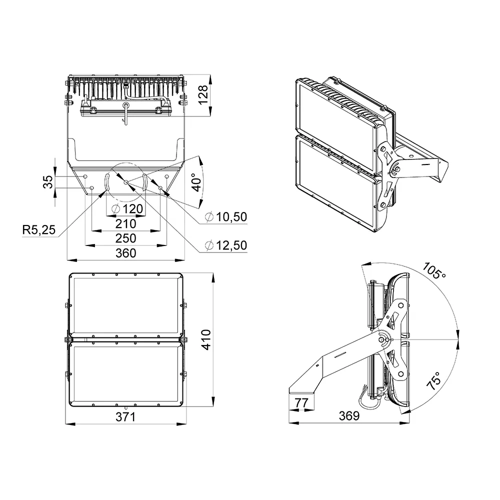 Project XVO Optima 400 CRI70 4000К 125х65°