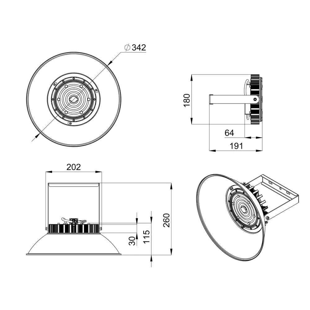 D-MA v2 ML 30 (3G) CRI70 4000К 90° Поворотный кронштейн