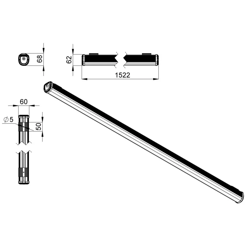 Promline Optima 38 1500мм MAX CRI70 4000К Опал