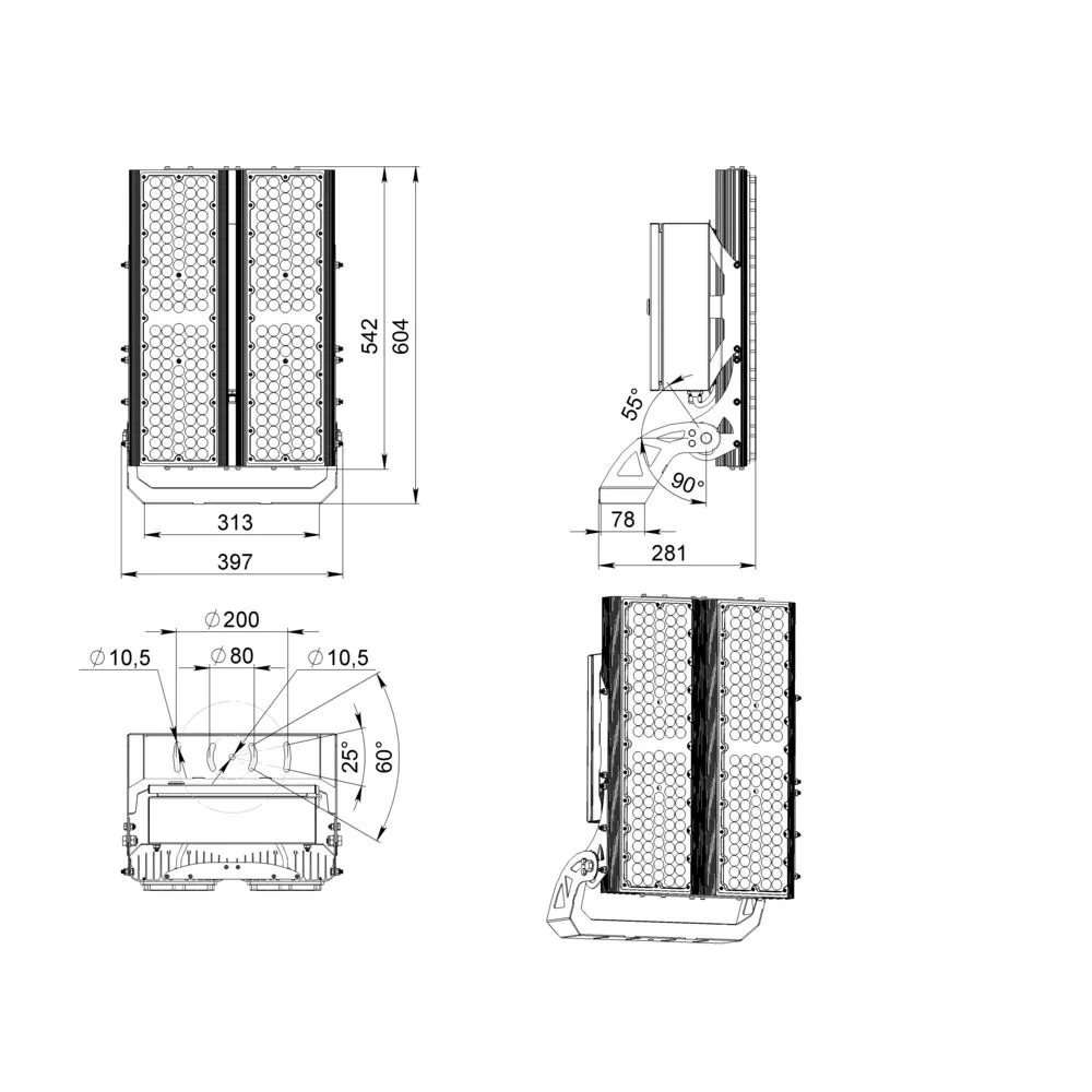 Plaza 660 L V Box CRI70 5000К 55° OD