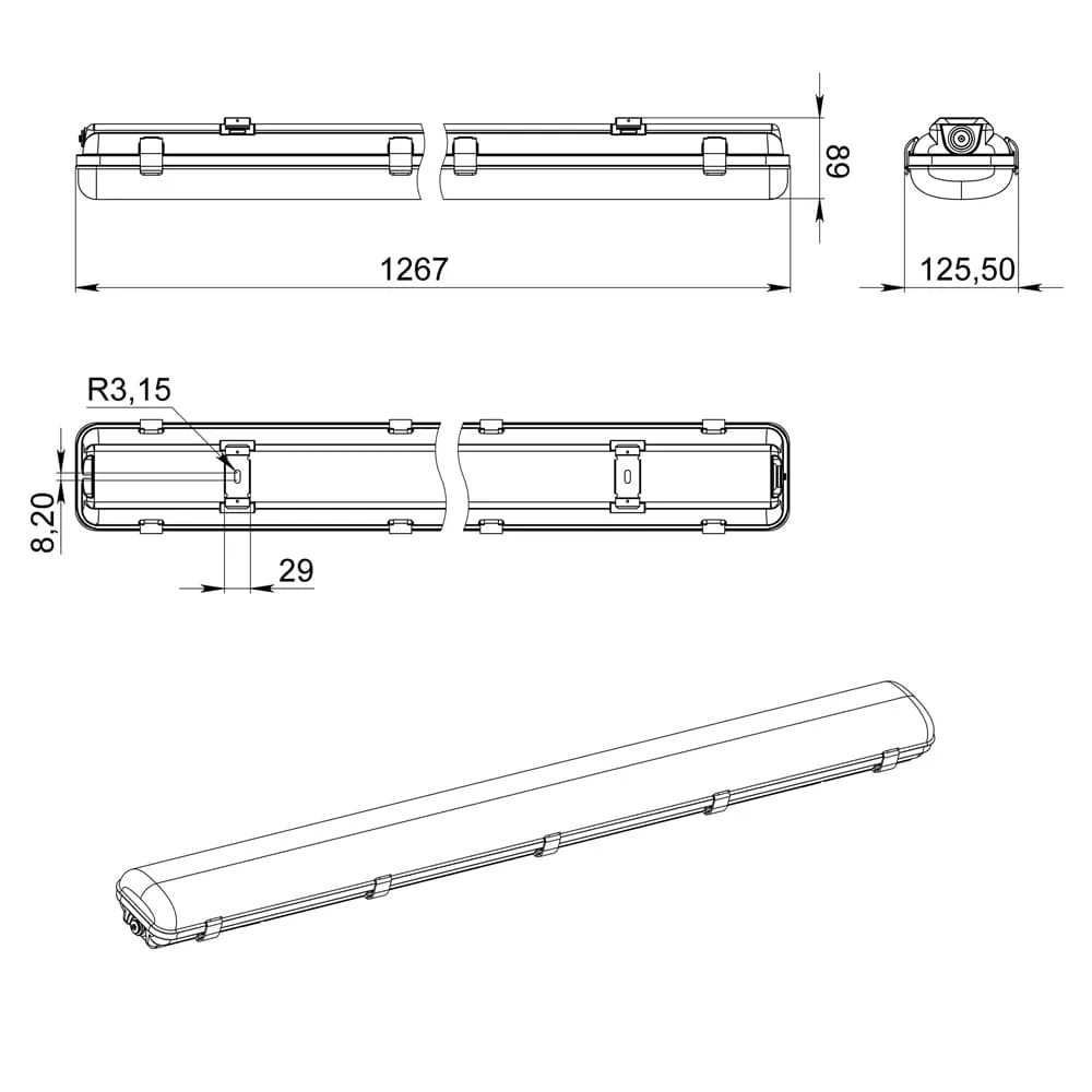 ISV Prom 30 1250мм (3G) CRI70 5000К Опал