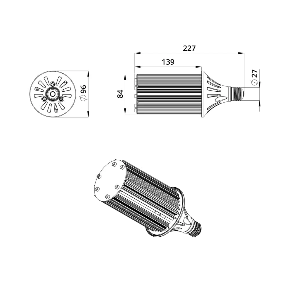 Лампа КС Е27-С 30 COB 6500К
