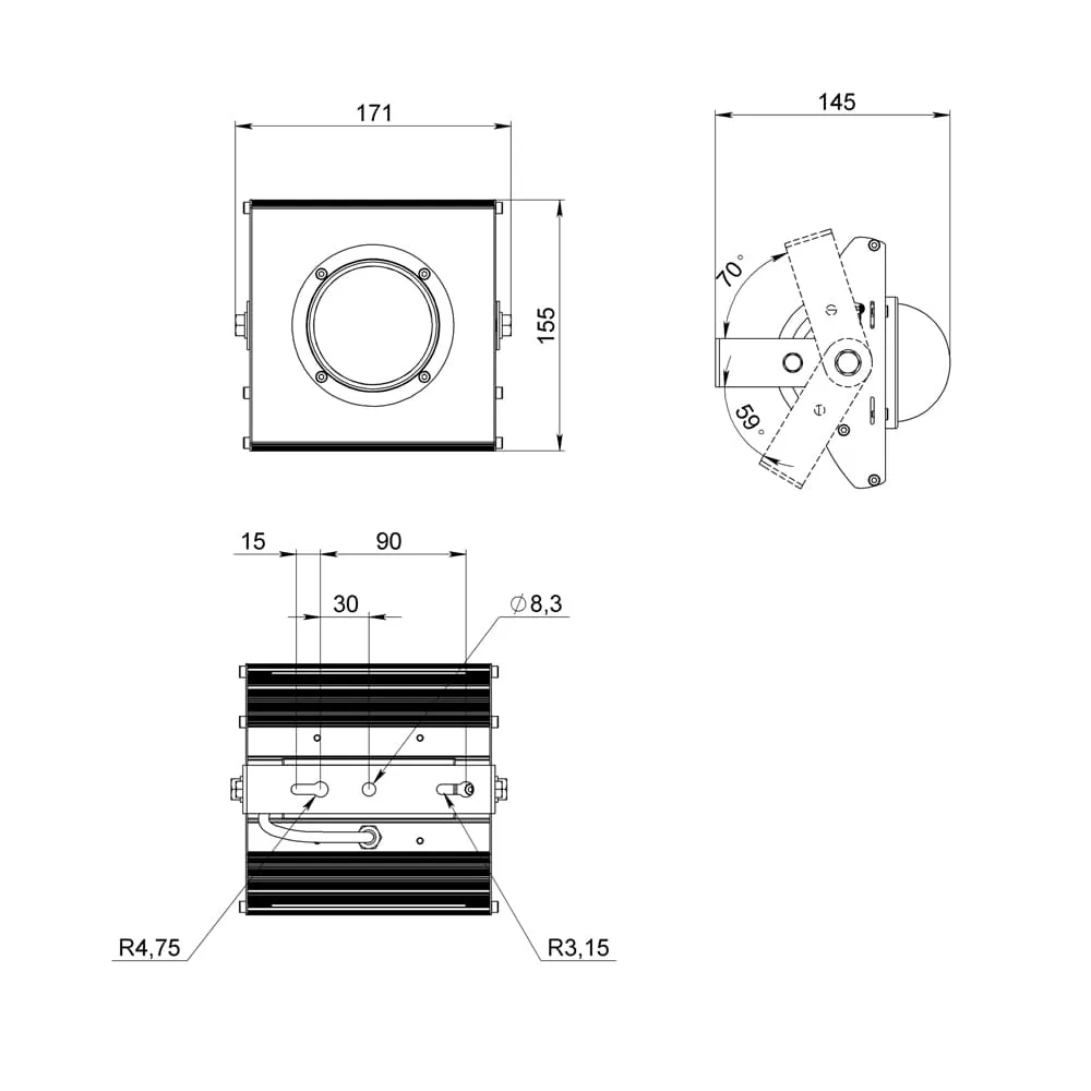 Project v2 20 (3G) 12~24В AC/DC CRI70 4500К 130х30°