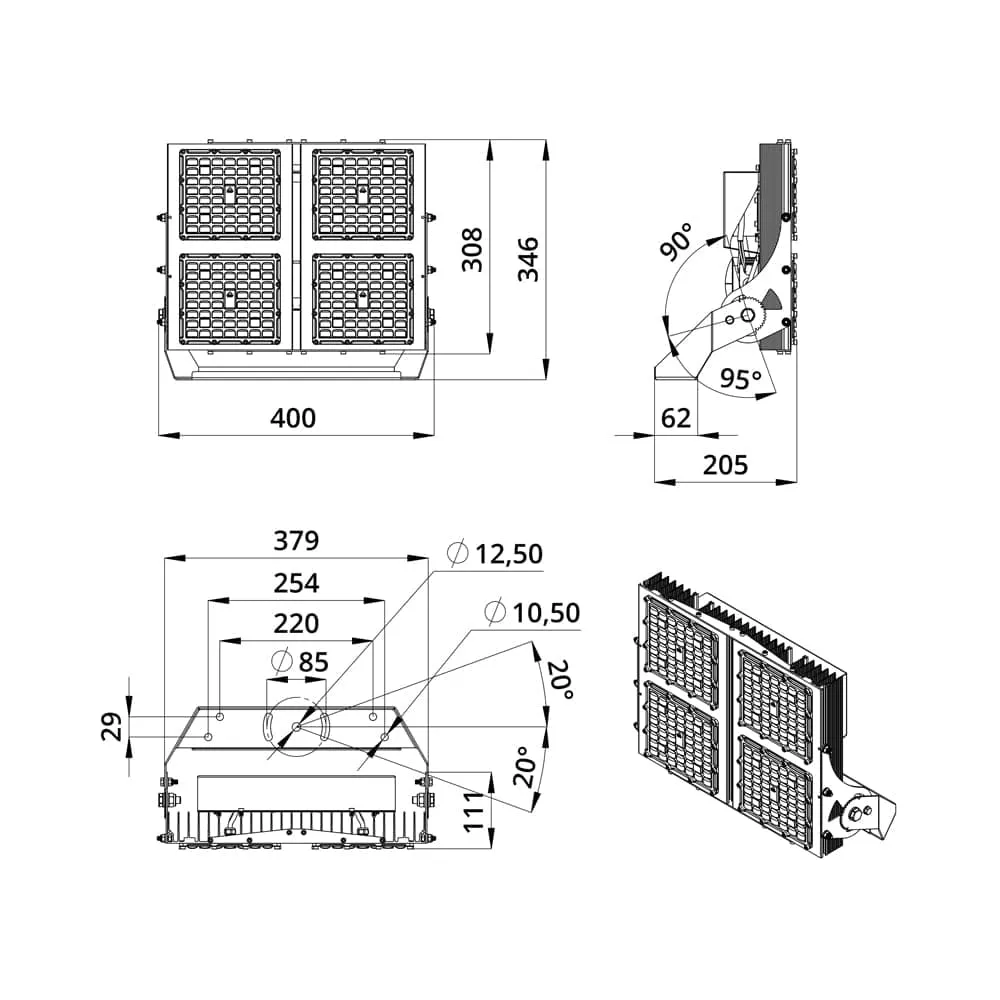 Project SVO 300 CRI70 5000К 135х55°