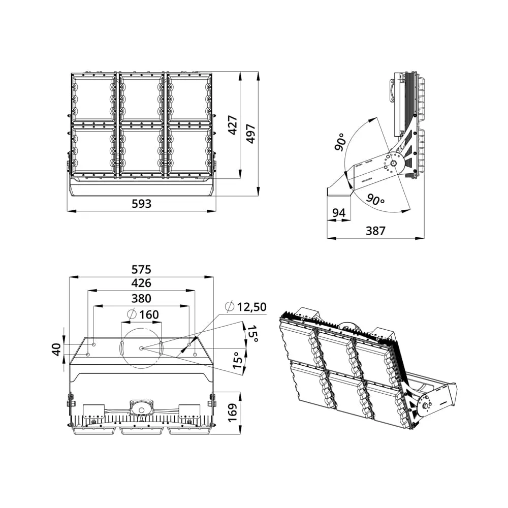 Plaza U 480 CRI70 5000К 5°