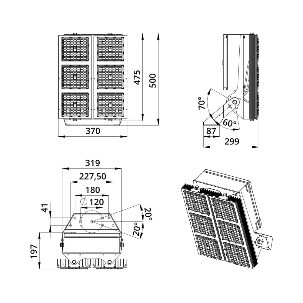 Plaza S 500 Box CRI70 4000К 135х55°