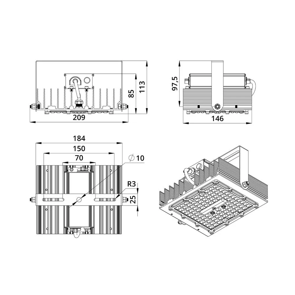 Project SVO 60 CRI70 4000К 155х70°
