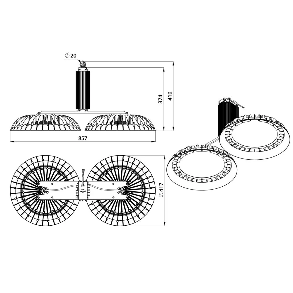 NEO Termal + 240 L х2 CRI70 5000К 120° Закаленное стекло