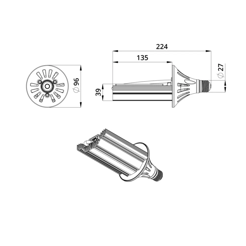 Лампа Е27-Д 30 SMD 5000К
