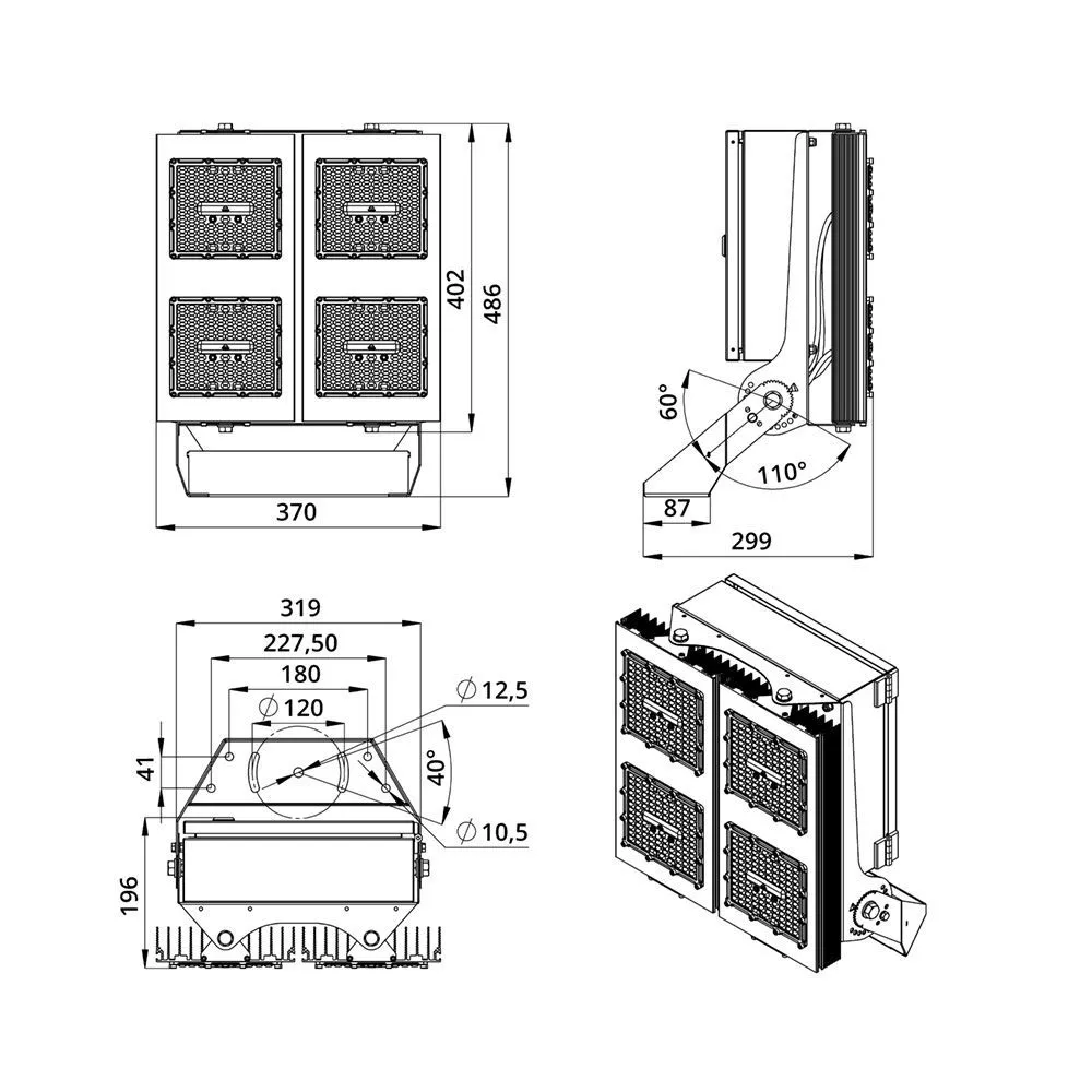 Plaza S 400 Box CRI70 5000К 155х70°